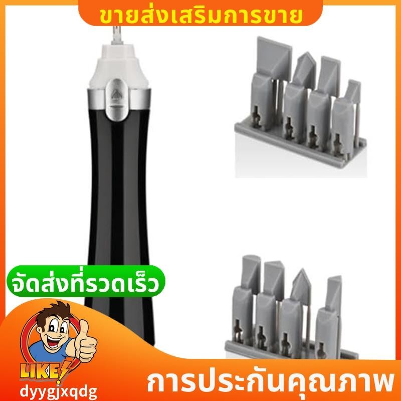 เครื่องขัดแบบลูกสูบไฟฟ้าพร้อมหัวขัด 8 ชิ้นสาหรับงานอดิเรกศิลปะขนาดเล็กขัดรูปทราย