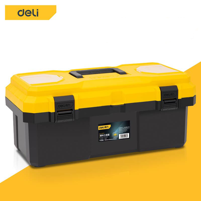 Deli กล่องเครื่องมือ กล่องเครื่องมือช่าง 20นิ้ว แข็งแรง เหนียว ทนทาน กล่องใส่เครื่องมือช่าง tool box