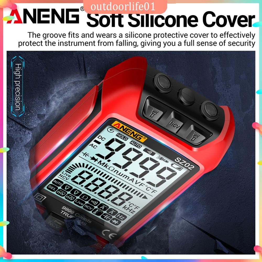 มัลติมิเตอร์แบบดิจิตอล 9999 การนับความจุอัตโนมัติ True RMS NCV LED มัลติมิเตอร์แบบดิจิตอล
