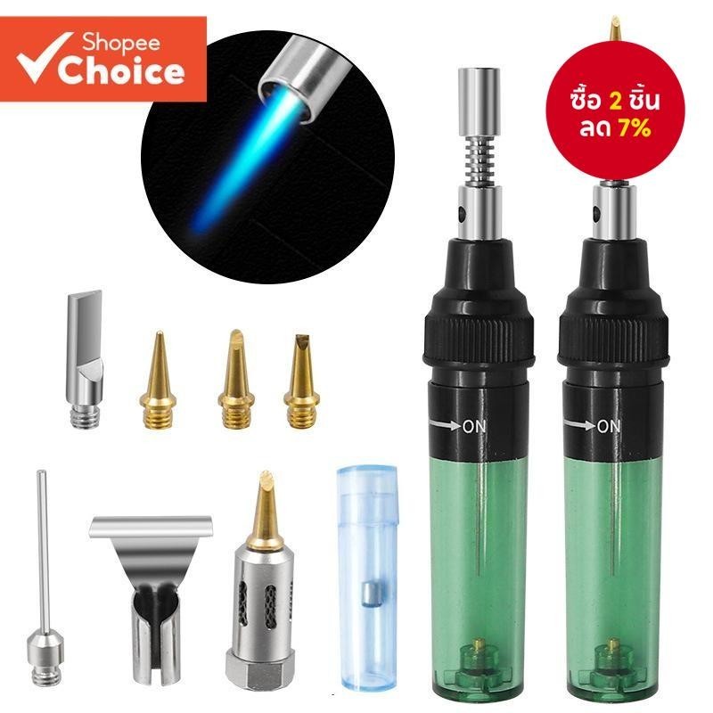 1300 C บิวเทนแก๊สหัวแร้งเชื่อมปากกา Burner ไฟฉายแก๊สไร้สาย Soldering Iron Butane Tip เครื่องมือ Pan DIY