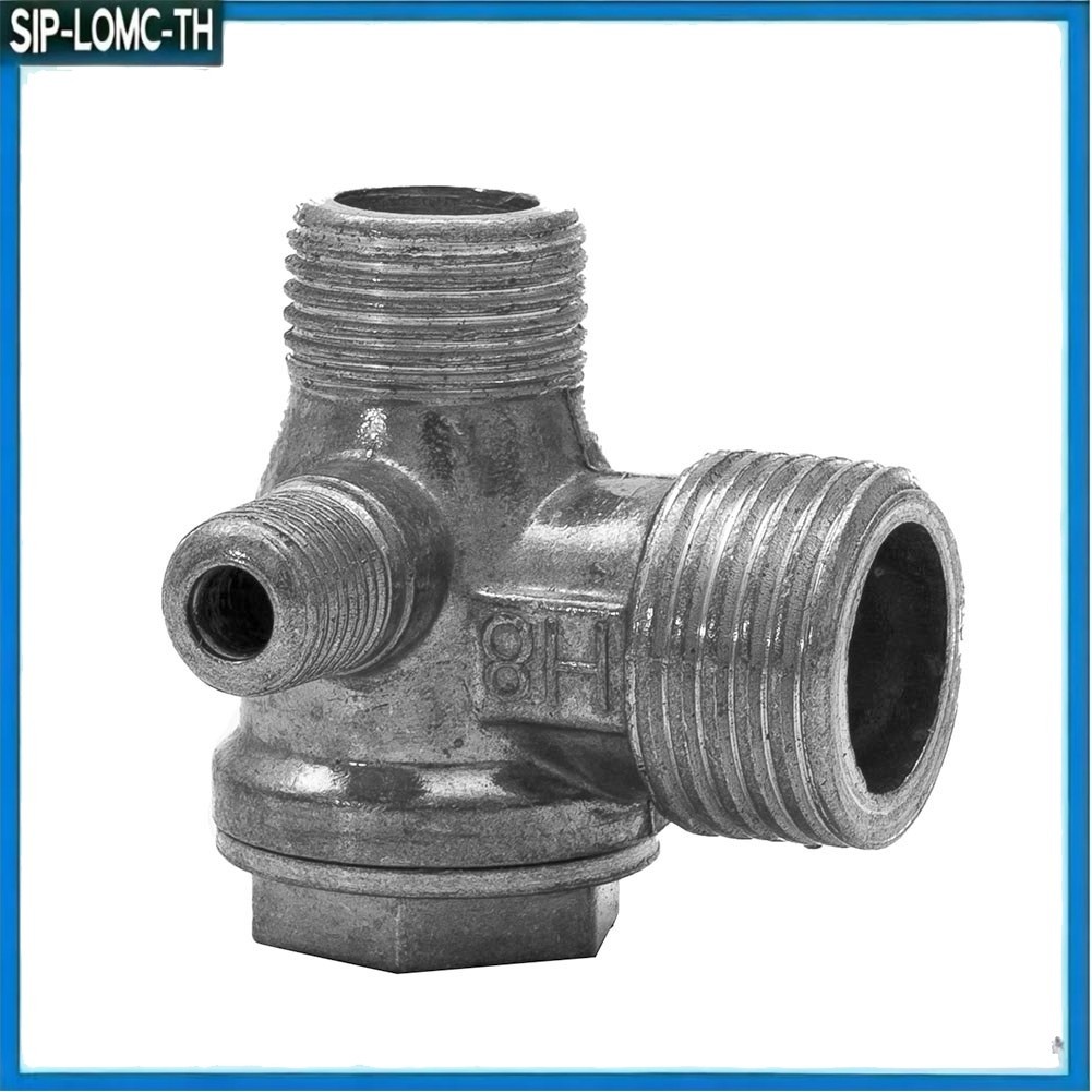 1217 3Port Aluminium alloy Male Thread Check Valve Connector Tool สาหรับเครื่องอัดอากาศ