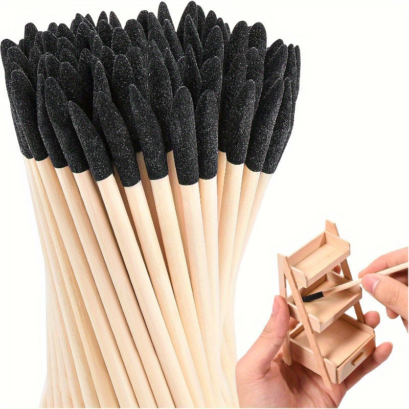 เครื่องมือขัดสาหรับขัด 20pcs MultiFunctional ไม้ Sanding Sticks รายละเอียด Fine ขัดสาขา Match Sticks ทนทานและแม่นยาสาหรับรุ่นพลาสติกไม้ VECIB666