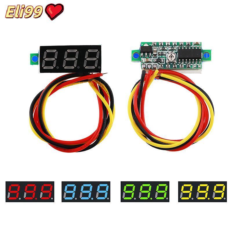 เครื่องวัดแรงดันไฟฟ้าดิจิทัล DC 0100V 028นิ้วเครื่องทดสอบแรงดันไฟฟ้า DC ขนาดเล็กโวลต์มิเตอร์เครื่องตรวจจับ