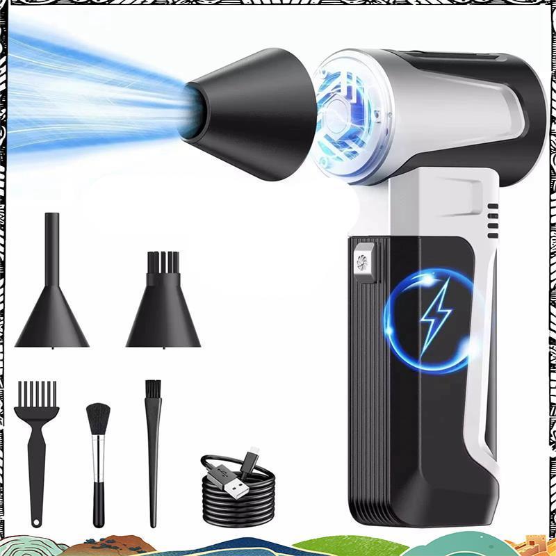 ซูเปอร์มินิเทอร์โบเจ็ทพัดลมเป่าลมไฟฟ้า 160000RPM มอเตอร์ไร้แปรงความเร็วสูง 52 มส พัดลมรุนแรงแบบใช้มือถือแบบปรับได้