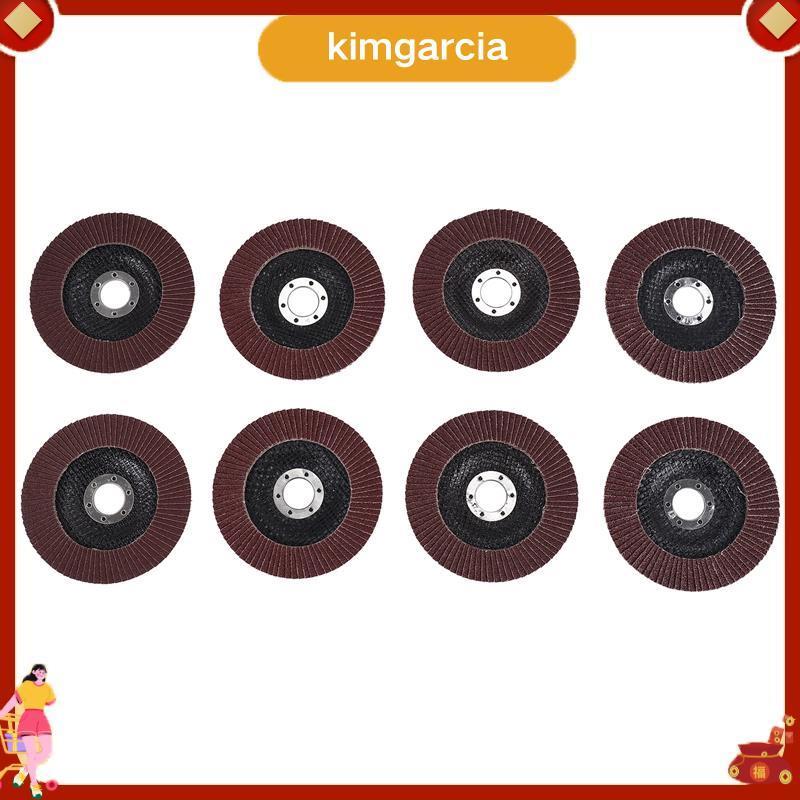 kimgarcia 8 ชิ้นแผ่นอลูมิเนียมออกไซด์ 125 มมแผ่นขัด 406080120 กรวดบดล้อใบมีดสาหรับเครื่องบดมุม Finishing