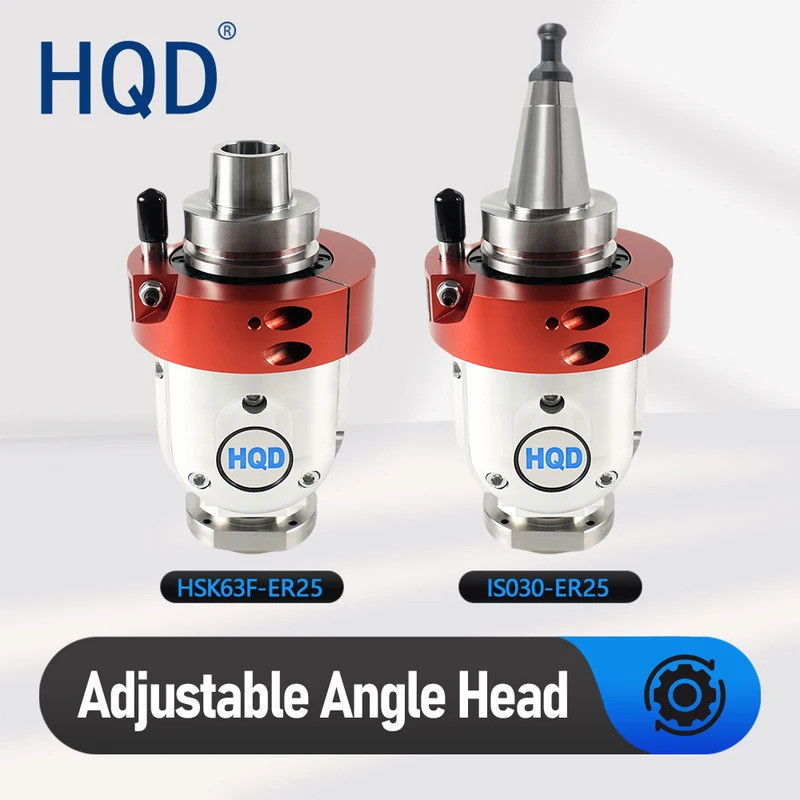 HLTNC ใหม่ปรับมุมหัวสาหรับ ISO30 HSK63F ER25 ATC แกนมอเตอร์สาหรับใบเลื่อย end mill เครื่องตัด ความเร็ว 600012000rpm