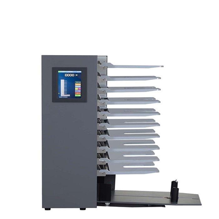 SR410 Full Automatic Collating Machine 10Station Touchscreen Collator for Stitching Folding Hand