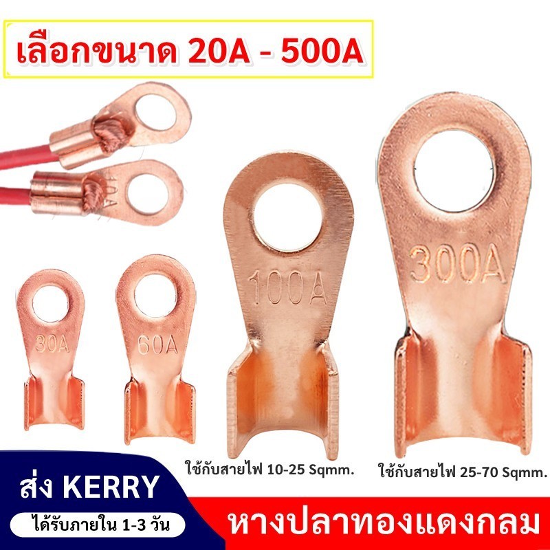 ซื้อเยอะ ยิ่งคุ้ม ส่งด่วนจากไทย SC หางปลาทองแดง ขนาด 20500 แอมป์ ขั้วต่อทองแดง ทองแดงบริสุทธิ์แท้ ตัวเชื่อม