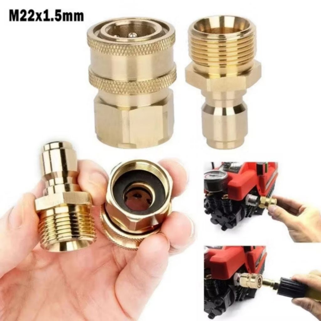 M2215 คอปเปอร์หน้าปั้ม คอปเปอร์สำหรับเครื่องฉีดน้ำแรงดันสูง ข้อต่อทองเหลือง คอปเปอร์น้ำ